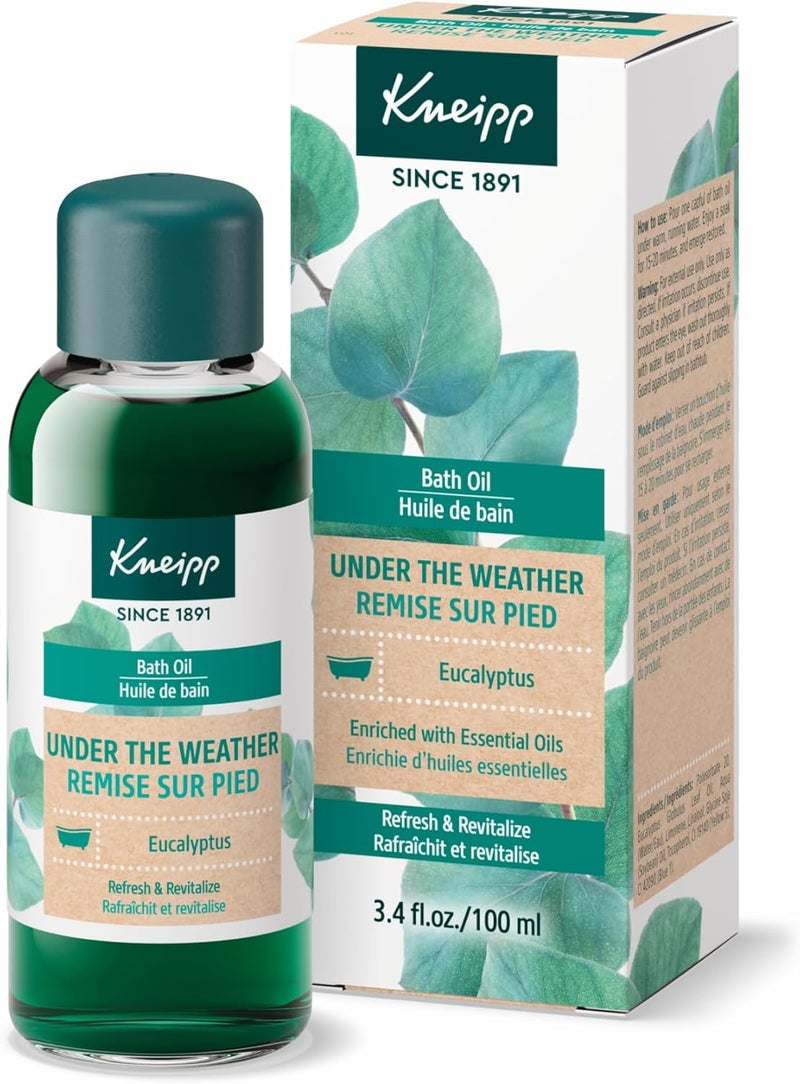Kneipp Eucalyptus Herbal Bath Oil with Eucalyptus Essential Oil, 3.38 fl oz - Image 1